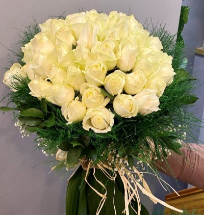 pastel tonlarında kutu gül aranjmanı Çiçeği & Ürünü 41 Beyaz Gül Buket 