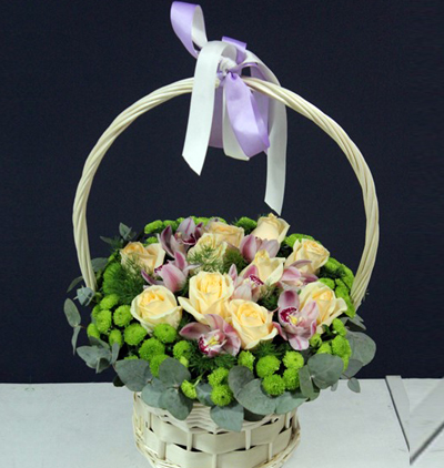 pastel tonlarında gül ve lisyantus kutu aranjmanı Çiçeği & Ürünü Sepette Güller  